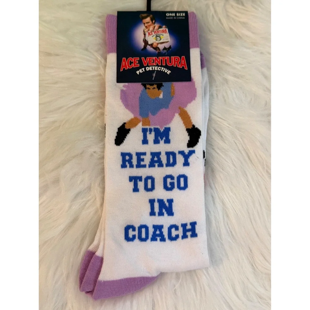 Ace Ventura Pet Detective Jim Carrey Tutu Novelty Crew Socks US 7-12 AVF301